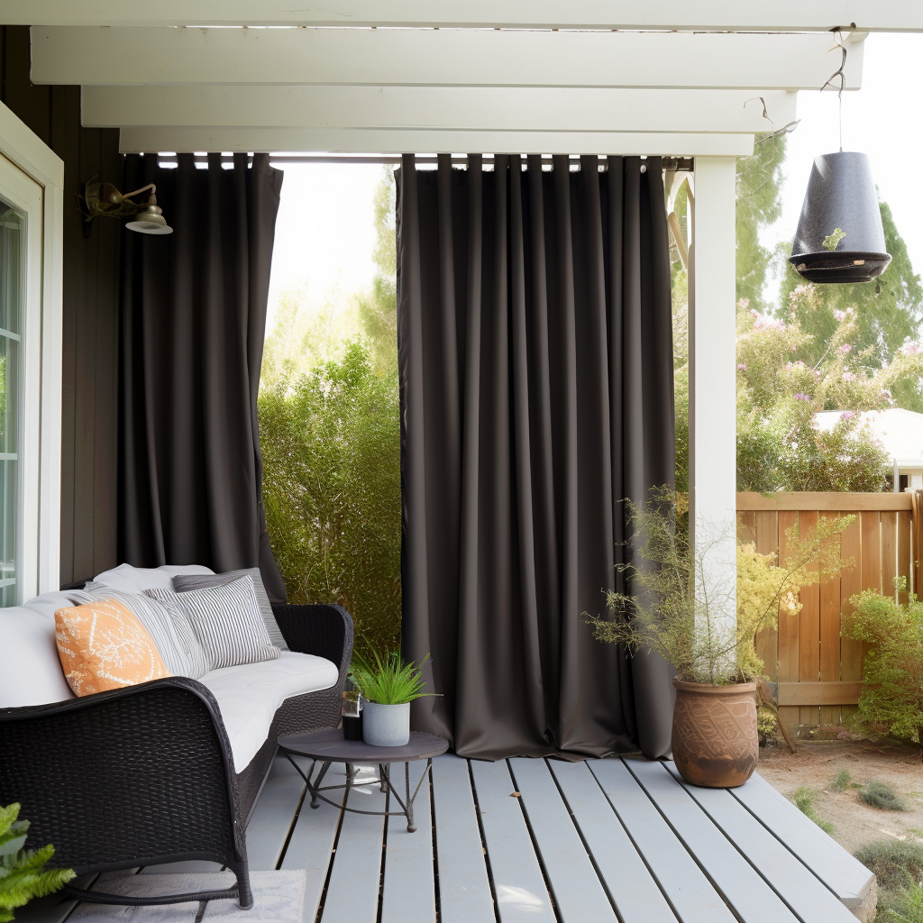 Dark and Stylish Balcony Curtains for Privacy and Comfort